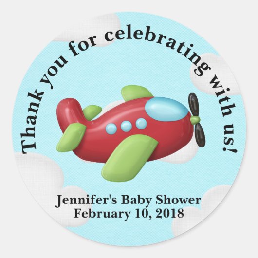 Flugzeug Vielen Dank, die Sticker bevorzugen Stick (Vorderseite)