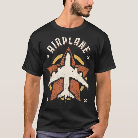 Flugzeug Vintag Retro Classic T-Shirt (Vorderseite)