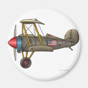Flugzeug-Vintage Doppeldecker-Magneten Magnet