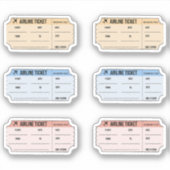 Flugzeug Vintage Ticket Etikett Bujo Plane (Vorderseite)