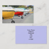 Flugzeug-Visitenkarten Visitenkarte (Vorne/Hinten)