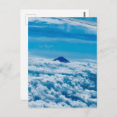 Flugzeug vor Fuji Japan Reise Skyline Postkarte (Vorne/Hinten)