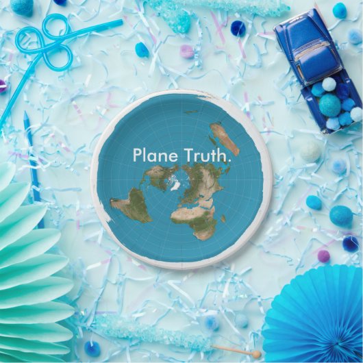 Flugzeug-Wahrheits-Azimuthal äquidistante Pappteller (Party)