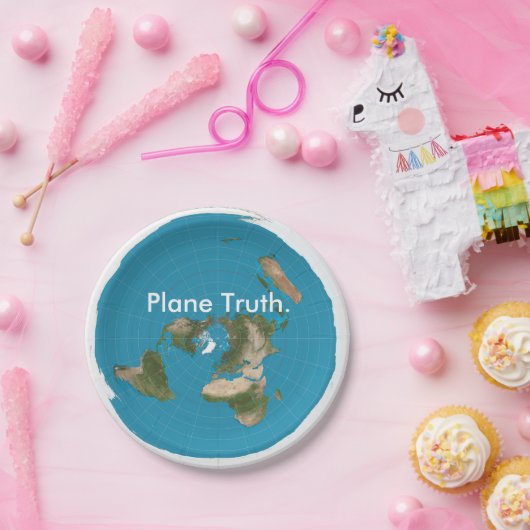 Flugzeug-Wahrheits-Azimuthal äquidistante Pappteller (Party)