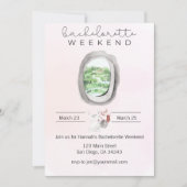 Flugzeug "Watercolor Bachelorette" Einladung (Vorderseite)