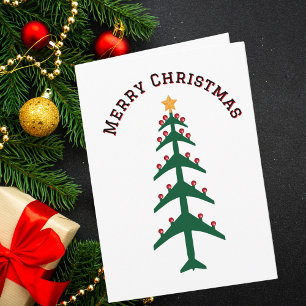 Flugzeug Weihnachtsbaum Foto Minimalistischer Luft Feiertagskarte