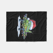 Flugzeug Weihnachtsbaum Lichter Frohe Weihnachten Fleecedecke (Vorderseite (Horizontal))