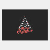Flugzeug-Weihnachtsbaum-Pilot Geschenkpapier Set (Vorderseite)