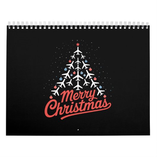 Flugzeug-Weihnachtsbaum-Pilot Kalender (Titelbild)