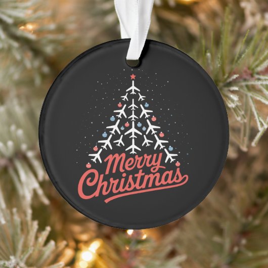 Flugzeug-Weihnachtsbaum-Pilot Ornament (Baum)