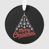 Flugzeug-Weihnachtsbaum-Pilot Ornament (Vorderseite)