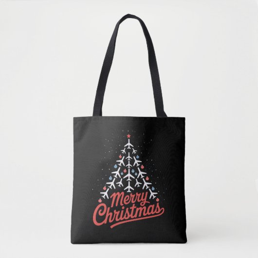 Flugzeug-Weihnachtsbaum-Pilot Tasche (Vorderseite)