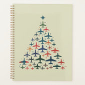 Flugzeug Weihnachtsbaum Retro Pilot Fliegen Flug Planer (Vorderseite)