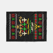 Flugzeug Weihnachtsbaum Ugly Xmas Sweater Decorati Fleecedecke (Vorderseite (Horizontal))