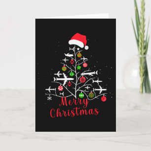 Flugzeug-Weihnachtsbaum Xmas für Männer Frauen Jug Karte