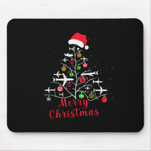 Flugzeug Weihnachtsbaum Xmas für Männer Frauen Jug Mousepad