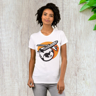 Flugzeug Welt Reisen Damen T-Shirt