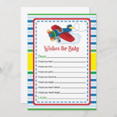 Flugzeug will Baby Showspielkarte (Vorne/Hinten)