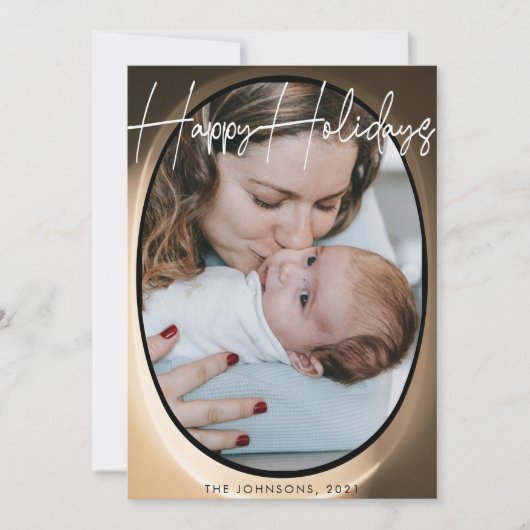 Flugzeug Window View Happy Holidays Fotokarte Einladung (Vorderseite)