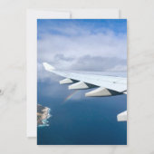 Flugzeug Window View Happy Holidays Fotokarte Einladung (Rückseite)