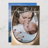 Flugzeug Window View Happy Holidays Fotokarte Einladung (Vorne/Hinten)