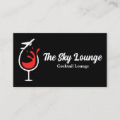 Flugzeug Wine-Logo Visitenkarte (Vorderseite)