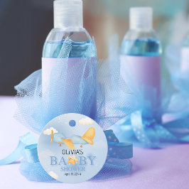 Flugzeug, Wolken & Sterne, Blau, Baby Boy, Niedlic Geschenkanhänger