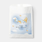 Flugzeug, Wolken & Sterne, Blau, Baby Boy, Niedlic Geschenktütchen (Vorderseite)