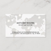 Flugzeug | World Map Visitenkarte (Rückseite)