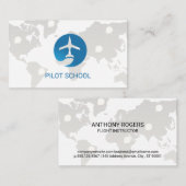 Flugzeug | World Map Visitenkarte (Vorne/Hinten)