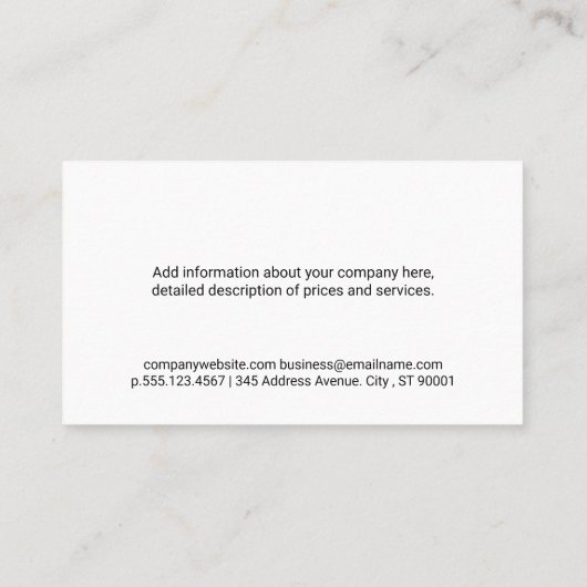 Flugzeug | World Map Visitenkarte (Rückseite)