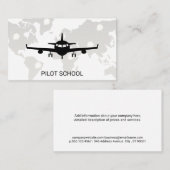 Flugzeug | World Map Visitenkarte (Vorne/Hinten)