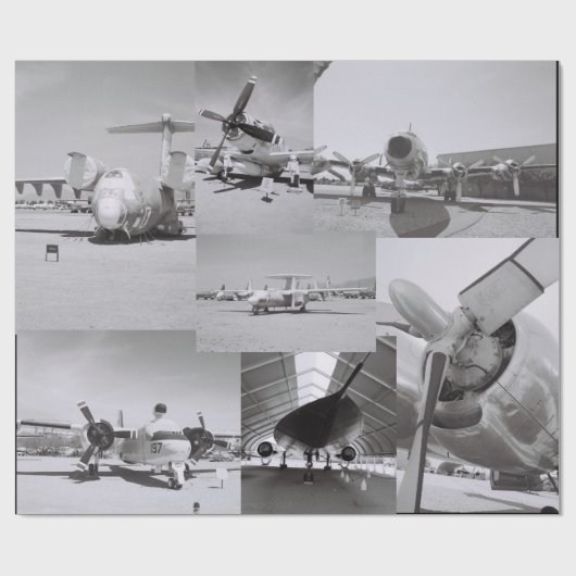 Flugzeug Wrapping Paper Geschenkpapier (Flach)