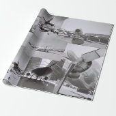 Flugzeug Wrapping Paper Geschenkpapier (Ungerollt)