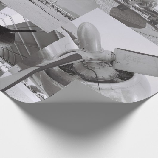 Flugzeug Wrapping Paper Geschenkpapier (Ecke)