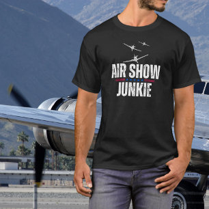 Flugzeug WWII Militär Luftfahrt Flugshow Junkie T-Shirt