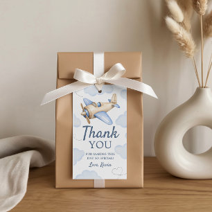 Flugzeug-Zeit-fliegt-Party-Favor-Tags Geschenkanhänger
