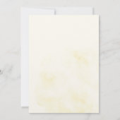 Flugzeug-Zielflug im Ausland Gelbe Hochzeit Einladung (Rückseite)