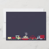 Flugzeug, Züge, Boote und Autos Einladung zum Gebu (Rückseite)