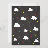 Flugzeug zum Geburtstag Einladungs-Junge / Zeitfli Einladung (Rückseite)