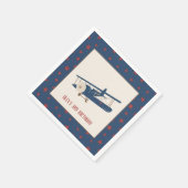 Flugzeug zum Geburtstag Napkin - Junge - Custom Serviette (Ecke)