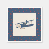 Flugzeug zum Geburtstag Napkin - Junge Serviette (Vorderseite)