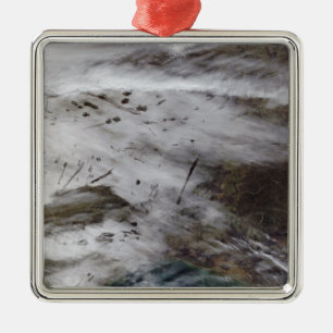 Flugzeugableitungsspuren Silbernes Ornament