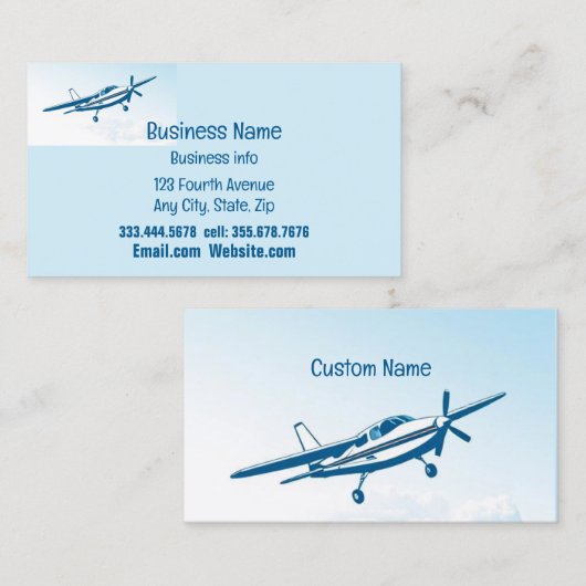 Flugzeugausrüstungsteile Visitenkarte (Vorne/Hinten)
