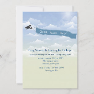 Flugzeugbanner, der die Einladung verpasst