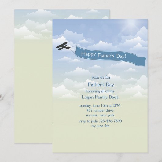 Flugzeugbanner-Einladung Einladung (Vorne/Hinten)