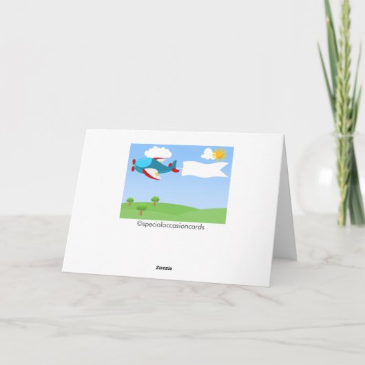 Flugzeugbannerkarte Karte (Rückseite)