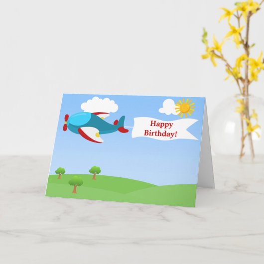 Flugzeugbannerkarte Karte (Gelbe Blume)