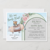 Flugzeugbärenpilotendusche Einladung (Vorderseite)