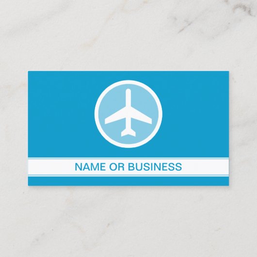 Flugzeugblase Visitenkarte (Rückseite)